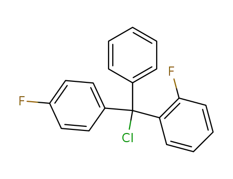 Molecular Structure of 128092-75-1 (1-[Chloro(4-fluorophenyl)phenylmethyl]-2-fluorobenzene)