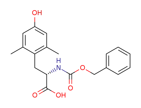 Molecular Structure of 137764-59-1 (L-Tyrosine, 2,6-dimethyl-N-[(phenylmethoxy)carbonyl]-)