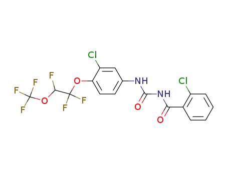 Molecular Structure of 143920-61-0 (Benzamide,
2-chloro-N-[[[3-chloro-4-[1,1,2-trifluoro-2-(trifluoromethoxy)ethoxy]phenyl
]amino]carbonyl]-)