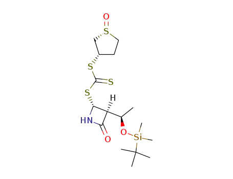 (3S,4R)-3-<(1R)-1-<(Dimethyl-tert-butylsilyl)oxy>ethyl>-4-<<<(1(R)-oxo-3(S)-thiolanyl)thio>thiocarbonyl>thio>-2-azetidinone