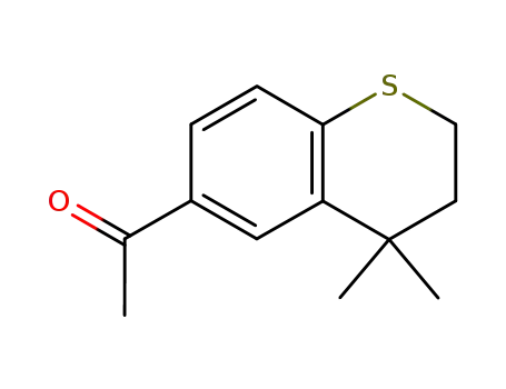 Molecular Structure of 88579-23-1 (6-Acetyl-4,4-dimethylthio-chroman)