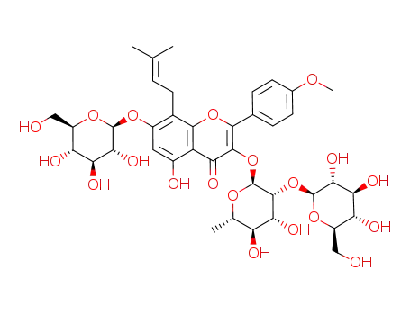 4'-methoxy-5-hydroxy-8-3,3-dimethylallylflavone 3-O-β-D-glucopyranosyl(1<*>2)α-L-rhamnopyranoside-7-O-β-D-glucopyranoside