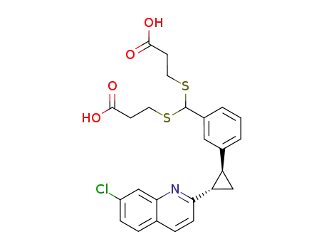 trans-5-<3-<2-(7-chloro-2-quinolinyl)cyclopropyl>phenyl>-4,6-dithianonanedioic acid