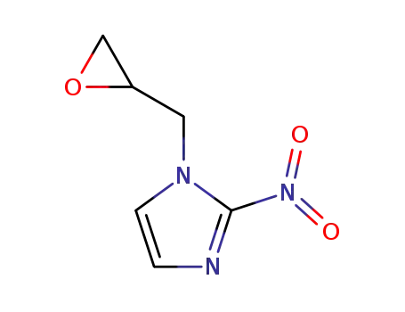 Molecular Structure of 13551-90-1 (2-Nitro-1-(oxiranylmethyl)-1H-imidazole)