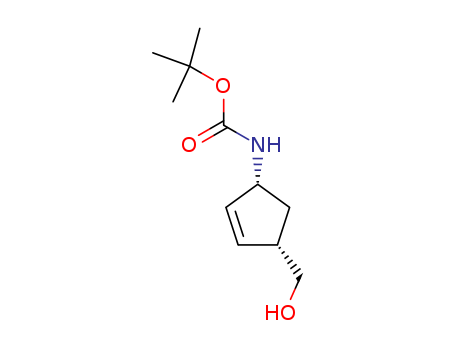Carbamic acid, [(1R,4S)-4-(hydroxymethyl)-2-cyclopenten-1-yl]-,
1,1-dimethylethyl ester
