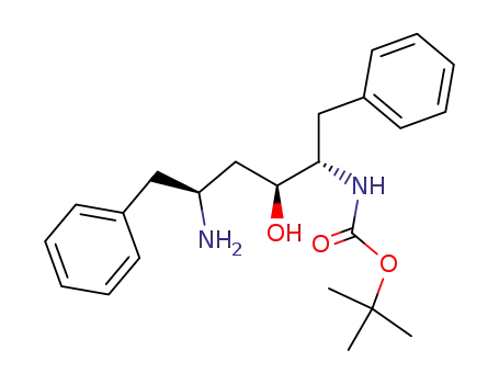 Molecular Structure of 144163-88-2 (Carbamic acid,
[(1S,2S,4S)-4-amino-2-hydroxy-5-phenyl-1-(phenylmethyl)pentyl]-,
1,1-dimethylethyl ester)