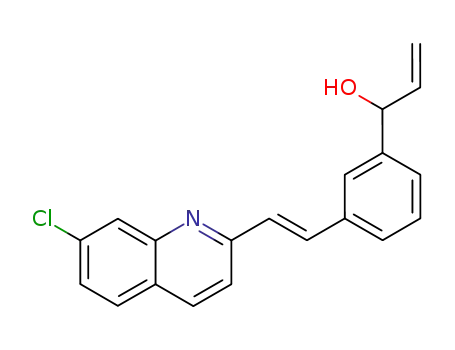 Molecular Structure of 149968-10-5 (1-{3-(1E)-2-(7-Chloro(2-Quinolyl))Vinylphenyl}Prop-2-En-1-Ol)