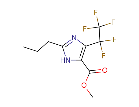 Molecular Structure of 150097-92-0 (METHYL 5-PENTAFLUOROETHYL-2-PROPYLIMIDAZOLE-4-CARBOXYLATE)