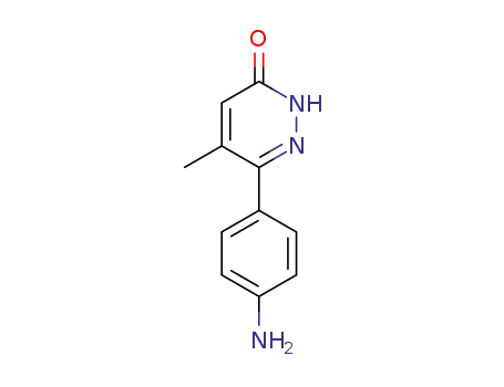 Molecular Structure of 52240-11-6 (3(2H)-Pyridazinone,6-(4-aminophenyl)-5- methyl-)
