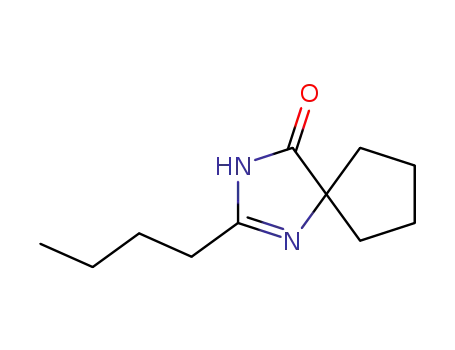 Molecular Structure of 138402-05-8 (2-N-BUTYL-1,3-DIAZA-SPIRO[4,4]NON-1-EN-4-ONE HYDROCHLORIDE)