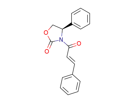 Molecular Structure of 155835-37-3 (2-Oxazolidinone, 3-[(2E)-1-oxo-3-phenyl-2-propenyl]-4-phenyl-, (4R)-)