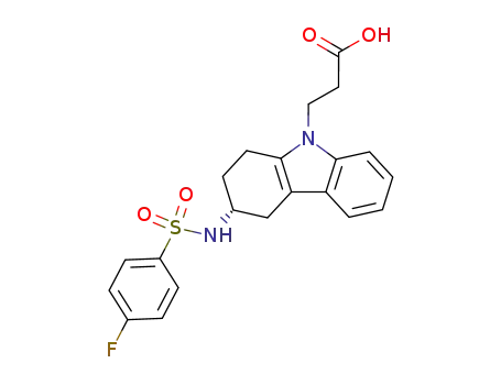 3R-[[(4-Fluorophenyl)sulfonyl]amino]-1,2,3,4-tetrahydro-9H-carbazole-9-propanoic acid
