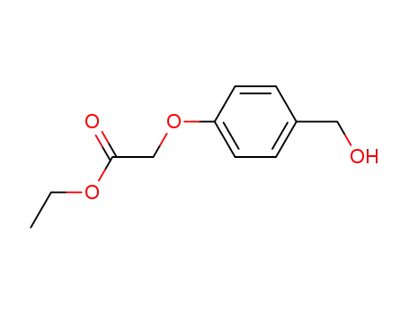 Molecular Structure of 103258-64-6 (Acetic acid, [4-(hydroxymethyl)phenoxy]-, ethyl ester)