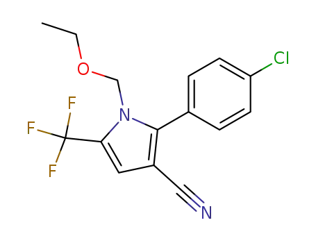 2-(p-chlorophenyl)-1-(ethoxymethyl)-5-(trifluoromethyl)pyrrole-3-carbonitrile