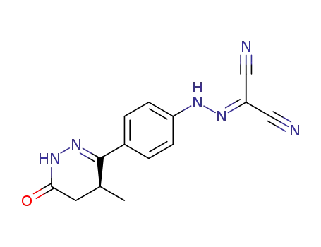 (+)-[[4-(1,4,5,6-tetrahydro-4-methyl-6-oxo-3-pyridazinyl)phenyl]hydrazono]propanedinitrile