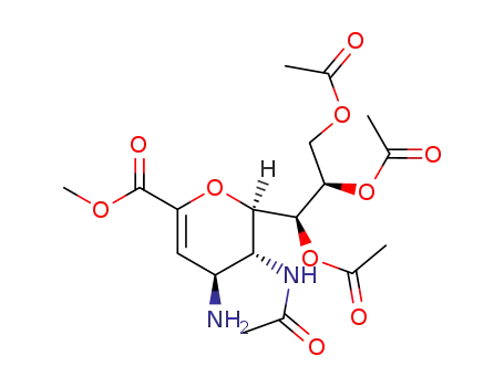 5-acetamido-7,8,9-tri-O-acetyl-2,6-anhydro-4-amino-3,4,5-trideoxy-D-glycero-D-galacto-non-2-enonic acid methyl ester