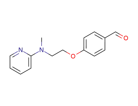 Molecular Structure of 122321-03-3 (4-[2-[METHYL(PYRIDINE-2-YL)AMINO]ETHOXY]-BENZALDEHYDE)