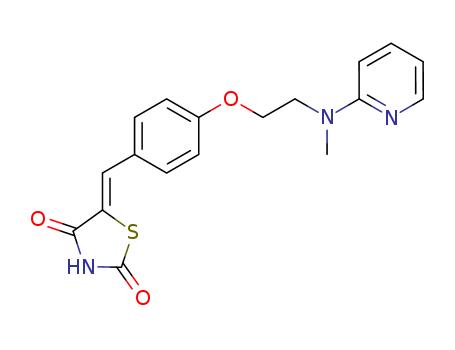 2,4-Thiazolidinedione, 5-[[4-[2-(methyl-2-pyridinylamino)ethoxy]phenyl]methylene]-, (5Z)-