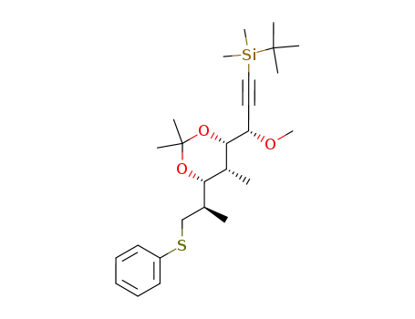 tert-Butyl-{(S)-3-methoxy-3-[(4S,5R,6R)-2,2,5-trimethyl-6-((R)-1-methyl-2-phenylsulfanyl-ethyl)-[1,3]dioxan-4-yl]-prop-1-ynyl}-dimethyl-silane