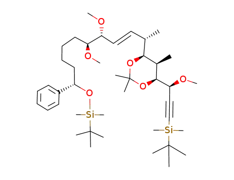 (4S,5R,6S)-4-[(S)-3-(tert-Butyl-dimethyl-silanyl)-1-methoxy-prop-2-ynyl]-6-[(E)-(1S,4R,5S,10S)-10-(tert-butyl-dimethyl-silanyloxy)-4,5-dimethoxy-1-methyl-10-phenyl-dec-2-enyl]-2,2,5-trimethyl-[1,3]dioxane
