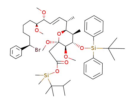 Thexyldimethylsilyl 17-bromo-5-O-(tert-butyldiphenylsilyl)-2-desmethyl-17-deoxy-17-epi-3-O-methyl-1,17-secosoraphenic ester