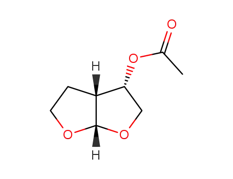 Molecular Structure of 162020-29-3 (3S-(3a,3a,6a)]-Hexahydrofuro[2,3-b]furan-3-ol Acetate)