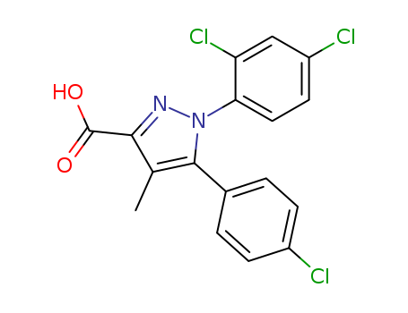 5-(4-Chlorophenyl)-1-(2,4-dichlorophenyl)-4-methylpyrazole-3-carboxylic acid(162758-35-2)