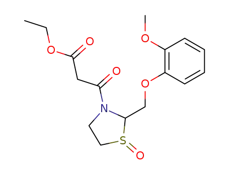 ethyl 2-<(2-methoxyphenoxy)methyl>-β-oxo-1,3-thiazolidine-3-propionate 1-oxide