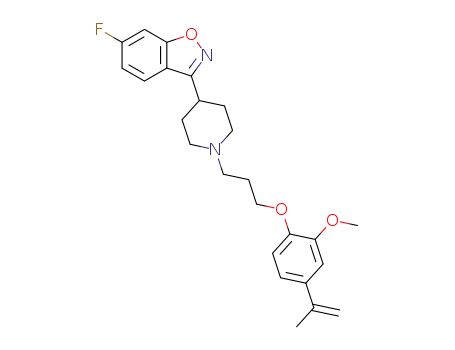 6-fluoro-3-[1-[3-[2-methoxy-4-(1-methylethenyl)phenoxy]propyl]-4-piperidinyl]-1,2-benzisoxazole