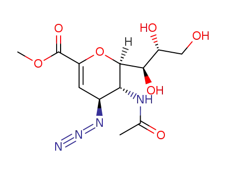 5-acetamido-2,6-anhydro-4-azido-3,4,5-trideoxy-D-glycero-D-galacto-non-2-enonic acid methyl ester