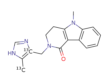 2,3,4,5-tetrahydro-5-methyl-2-<(<5-13C>methyl-1H-imidazol-<4-13C>yl)methyl>-1H-pyrido<4,3-b>indol-1-one