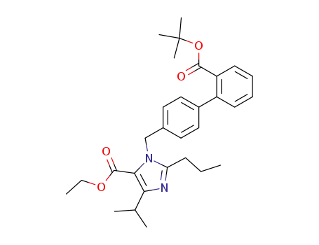 3-(2'-tert-Butoxycarbonyl-biphenyl-4-ylmethyl)-5-isopropyl-2-propyl-3H-imidazole-4-carboxylic acid ethyl ester