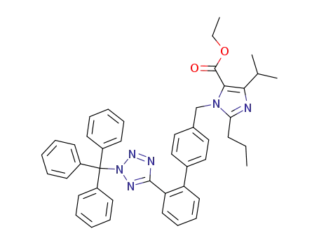 5-Isopropyl-2-propyl-3-[2'-(2-trityl-2H-tetrazol-5-yl)-biphenyl-4-ylmethyl]-3H-imidazole-4-carboxylic acid ethyl ester