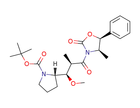 (4R,5S,2'R,3'R,2"S)-3-[3'-(N-tert-butoxycarbonyl-2"-pyrrolidinyl)-3'-methoxy-2'-methylpropanoyl]-4-methyl-5-phenyl-2-oxazolidinone