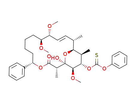 Thiocarbonic acid O-((E)-(1R,2S,5S,10S,11R,14S,15S,16R,17S,18R)-1-hydroxy-10,11,18-trimethoxy-2,14,16-trimethyl-3-oxo-5-phenyl-4,19-dioxa-bicyclo[13.3.1]nonadec-12-en-17-yl) ester O-phenyl ester