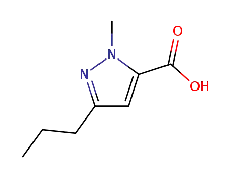 Molecular Structure of 139755-99-0 (1-METHYL-3-PROPYLPYRAZOLE-5-CARBOXYLIC ACID)