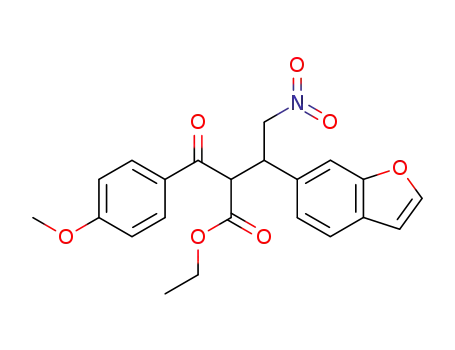 3-Benzofuran-6-yl-2-(4-methoxy-benzoyl)-4-nitro-butyric acid ethyl ester
