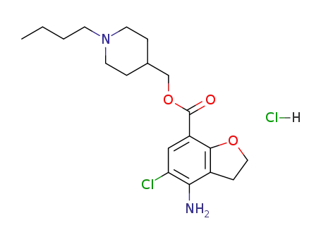 4-Amino-5-chloro-2,3-dihydro-benzofuran-7-carboxylic acid 1-butyl-piperidin-4-ylmethyl ester; hydrochloride