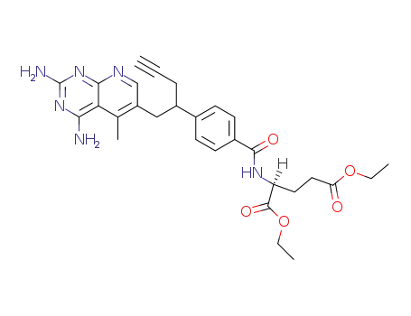 (S)-2-{4-[1-(2,4-Diamino-5-methyl-pyrido[2,3-d]pyrimidin-6-ylmethyl)-but-3-ynyl]-benzoylamino}-pentanedioic acid diethyl ester