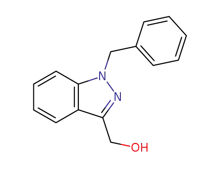 Molecular Structure of 131427-21-9 (1-BENZYL-3-HYDROXYMETHYL-1H-INDAZOLE)