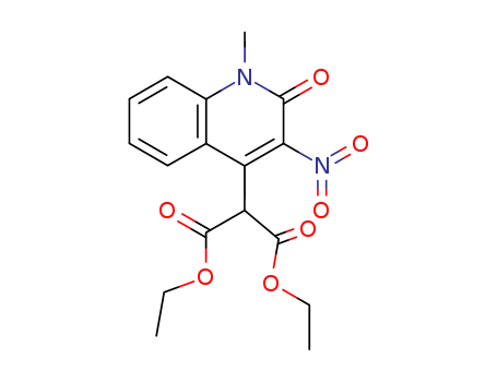 Propanedioic acid,2-(1,2-dihydro-1-methyl-3-nitro-2-oxo-4-quinolinyl)-, 1,3-diethyl ester