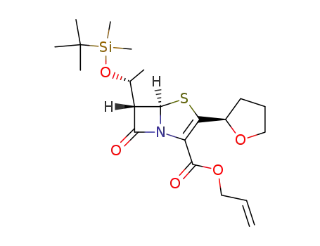 allyl (5R,6S)-6((R)-1-t-butyldimethylsilyloxyethyl)-7-oxo-3-((R)-2-tetrahydrofuryl)-4-thia-1-azabicyclo[3.2.0]hept-2-ene-2-carboxylate