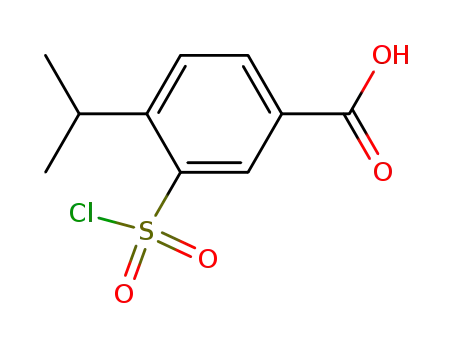 Molecular Structure of 59815-29-1 (3-Chlorosulfonyl-4-isopropylbenzoicacid)