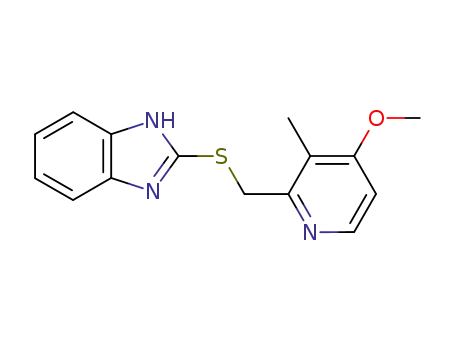 Molecular Structure of 102804-82-0 (2-[(4-METHOXY-3-METHYL-2-PYRIDINYL)-METHYLTHIO]-BENZIMIDAZOLE)