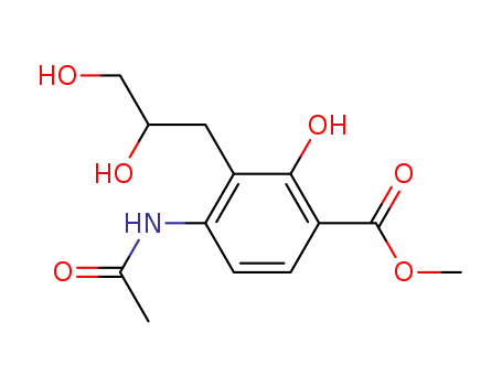 4-Acetylamino-3-(2,3-dihydroxy-propyl)-2-hydroxy-benzoic acid methyl ester