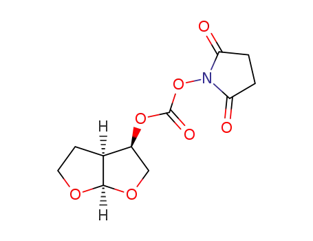 Molecular Structure of 253265-97-3 ([(3R,3aS,6aR)-Hydroxyhexahydrofuro[2,3-β]furanyl Succinimidyl Carbonate)