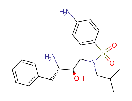 Molecular Structure of 169280-56-2 (4-AMINO-N-[(2R,3S)-3-AMINO-2-HYDROXY-4-PHENYLBUTYL]-N-ISOBUTYLBENZENE-1-SULFONAMIDE)