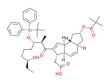2,2-Dimethyl-propionic acid (2R,3aS,5aR,6S,8aS,8bR)-7-[(2R,3S,7S)-3-(tert-butyl-diphenyl-silanyloxy)-7-hydroxy-2-methyl-nonanoyl]-6-carboxymethyl-1,2,3,3a,5a,6,8a,8b-octahydro-as-indacen-2-yl ester