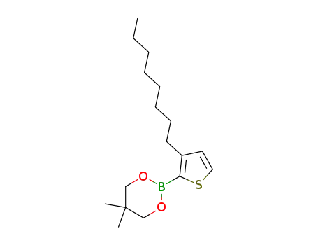 Molecular Structure of 205104-97-8 (1,3,2-Dioxaborinane, 5,5-dimethyl-2-(3-octyl-2-thienyl)-)