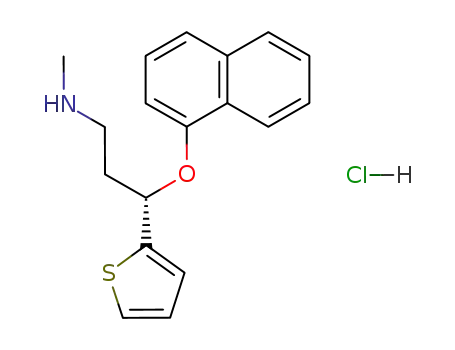 N-methyl-3-(1-naphthyloxy)-3-(2-thienyl)propan-1-aminium chloride